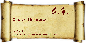 Orosz Hermész névjegykártya